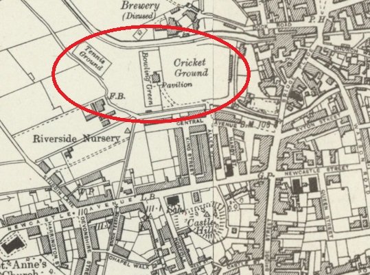 Worksop - Town ground : Map credit National Library of Scotland